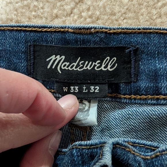 Madewell Skinny Distressed Jeans Light to Medium Blue Wash Sz 31 US - Picture 3 of 12